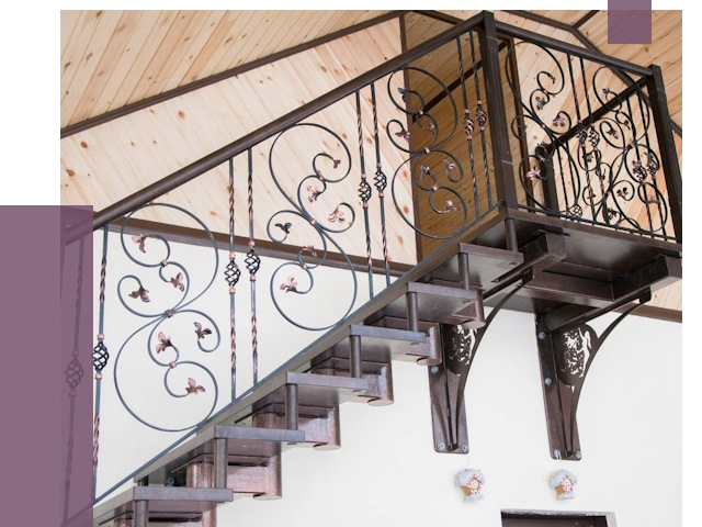 Кованые лестницы в Благовещенске от 81011 руб. под ключ
