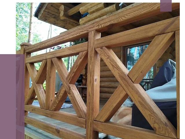 Деревянные перила под ключ в Благовещенске от 7790 руб. 