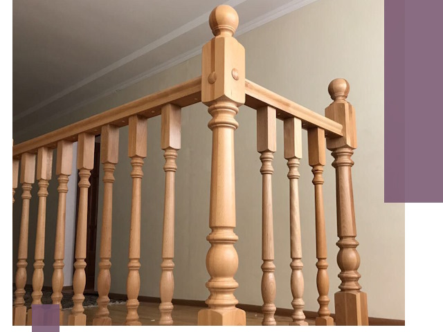 Деревянные перила на заказ в Благовещенске: монтаж и изготовление