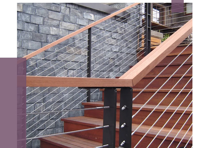 Тросовые перила под ключ в Благовещенске от 7893 руб. 