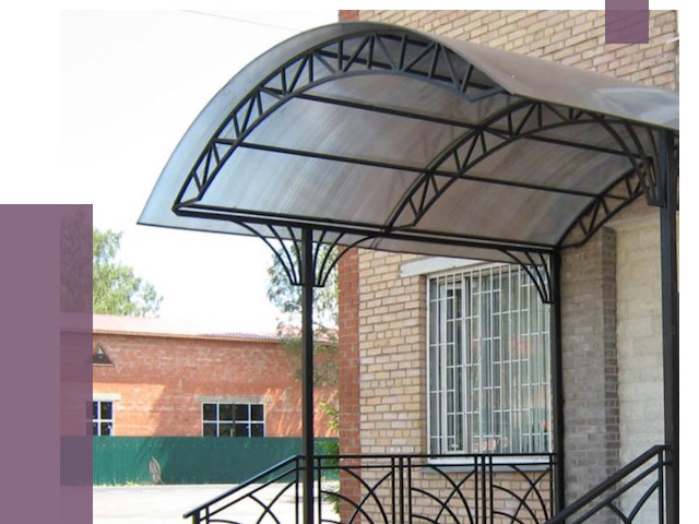 Металлические навесы и козырьки в Благовещенске от 12983 руб.