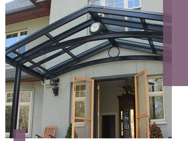 Изготовление и монтаж навесов и козырьков в Благовещенске