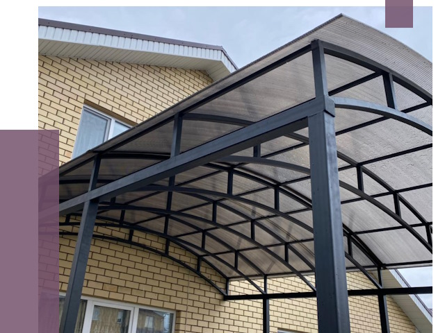 Монтаж козырьков в Благовещенске от 11684 руб. | ПРОЛЁТ-Бгв