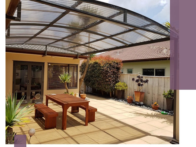 Навесы во двор под ключ в Благовещенске — изготовление и монтаж