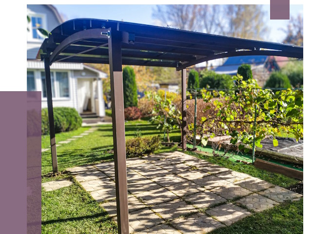 Навесы для дачи в Благовещенске от 12931 руб. под ключ — ПРОЛЁТ-Бгв