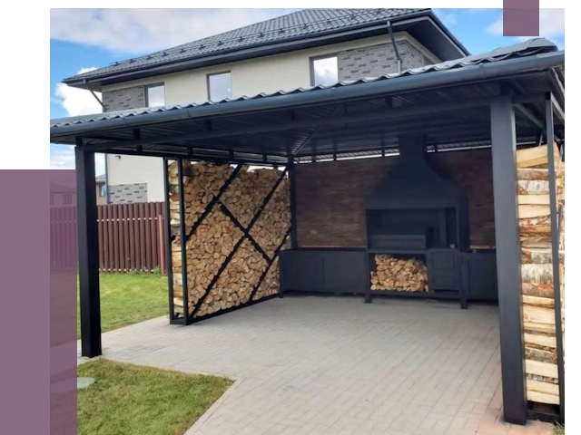 Навесы для барбекю в Благовещенске от 12931 руб. под ключ | ПРОЛЁТ-Бгв