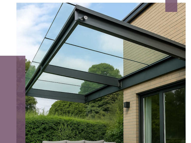 Стеклянные навесы и козырьки в Благовещенске от 12463 руб.