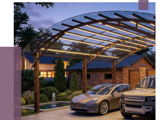 Металлические навесы в Благовещенске от 12879 руб. под ключ — ПРОЛЁТ-Бгв