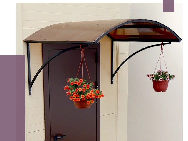 Козырьки над входом в Благовещенске от 15060 руб.  | ПРОЛЁТ-Бгв