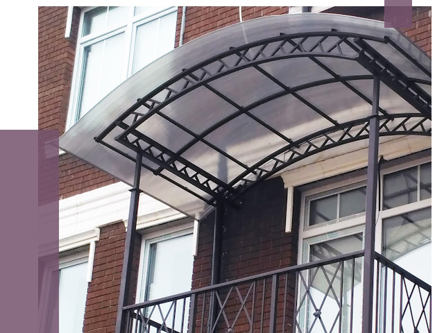 Козырьки над балконом в Благовещенске от 8776 руб.  | ПРОЛЁТ-Бгв