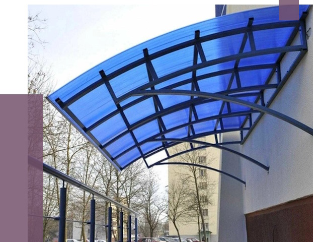 Козырьки из поликарбоната в Благовещенске от 4362 руб. под ключ | ПРОЛЁТ-Бгв