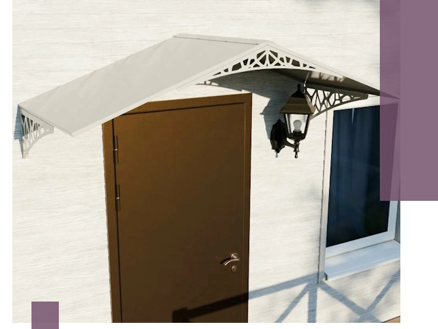 Металлические козырьки на входы и террасы в Благовещенске