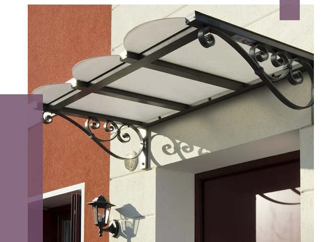 Односкатные козырьки в Благовещенске от 8517 руб.  | ПРОЛЁТ-Бгв