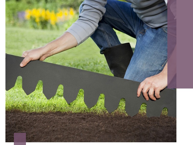 Металлические бордюры для газона в Благовещенске — изготовление и монтаж